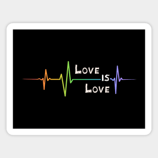 Love Wins Rainbow Heartbeat Pride Shirt, LGBTQ Pride, Gay Shirt, Lesbian Shirt, Gift for Gay Lesbian, Queer Pride Month Shirt Magnet